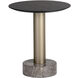 Monaco 19.75 X 17.75 inch Gold / Grey Marble / Charcoal Grey End Table